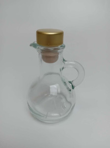 Ampułka szklana na wodę, 80 ml, złoty korek
