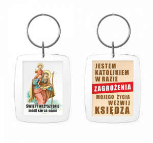Brelok akrylowy - Święty Krzysztof