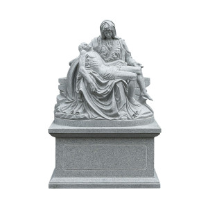 Figura - granit - Pieta - 110 cm ręcznie rzeźbiona