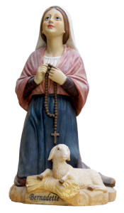 Figura św. Bernadety, materiał żywiczny, wysokość 39 cm