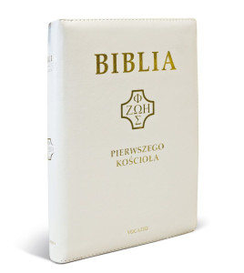Biblia Pierwszego Kościoła, biała z paginatorami i suwakiem