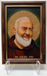 Obraz w ramie Św. Ojciec Pio, 12,5 x 17,5 cm