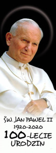 Baner na 100-lecie urodzin św. Jana Pawła II