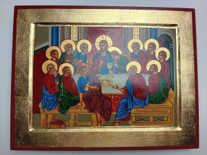Ikona bizantyjska - Ostatnia Wieczerza, 31 x 24 cm