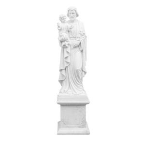 Figura z marmuru św. Józef ręcznie rzeźbiona