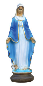Figura Matki Bożej Niepokalanej, materiał żywiczny, wysokość 42 cm