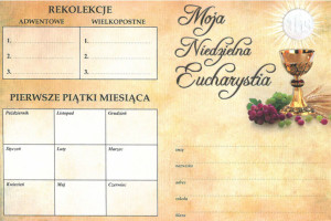 Moja Niedzielna Eucharystia - Folderek dla dzieci 100 szt