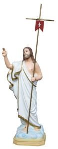 Figura Chrystusa Zmartwychwstałego, materiał żywiczny, wysokość 34 cm