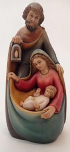 Figura Święta Rodzina, rzeźba drewniana, wysokość 30 cm