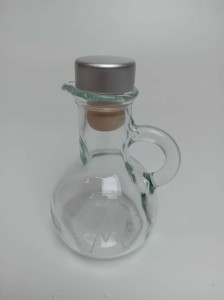Ampułka szklana na wodę, 80 ml, srebrny korek